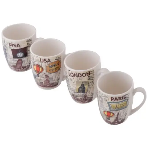 Java Jetsetter 4-Piece Mug Set Mugs